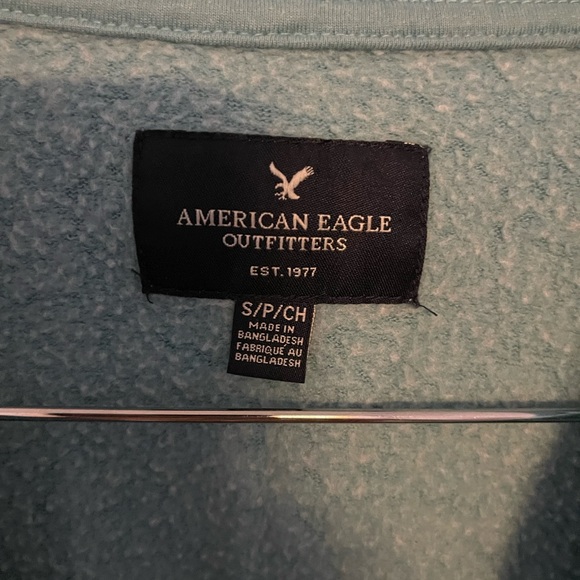 American Eagle Outfitters Men's Teal Hoodie - Picture 3 of 3